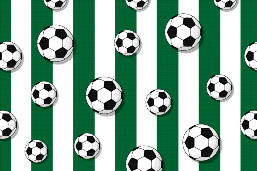 Dekostoff - Fußball - Grün/Weiß