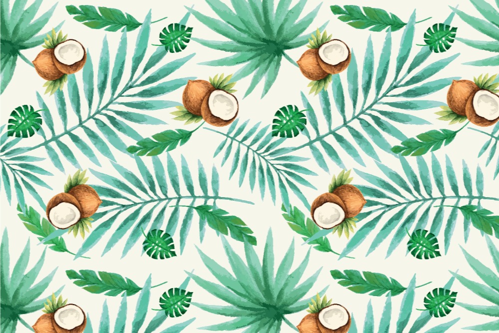 Outdoorstoff - Coconuts - Weiß - 2,0 Meter