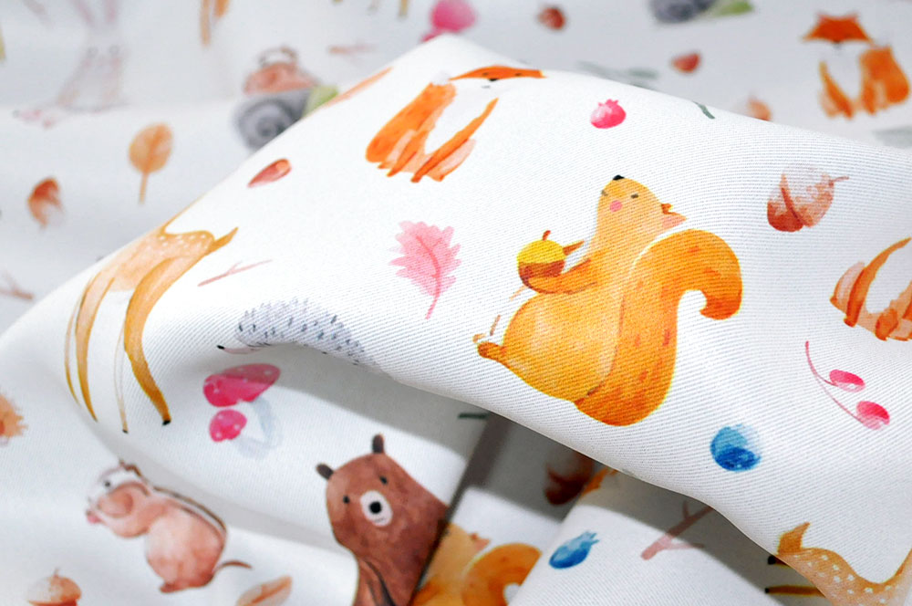 Blackout-Stoff - Aquarell-Tiere