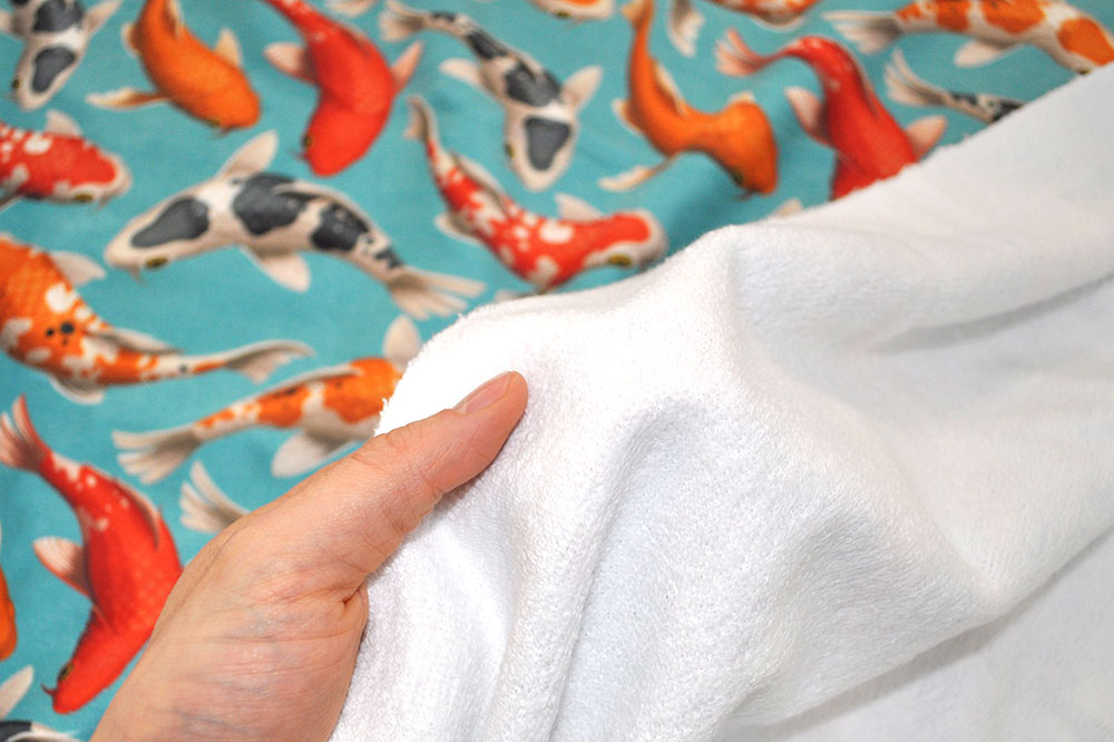 Frottee-Fleece - Koi-Karpfen