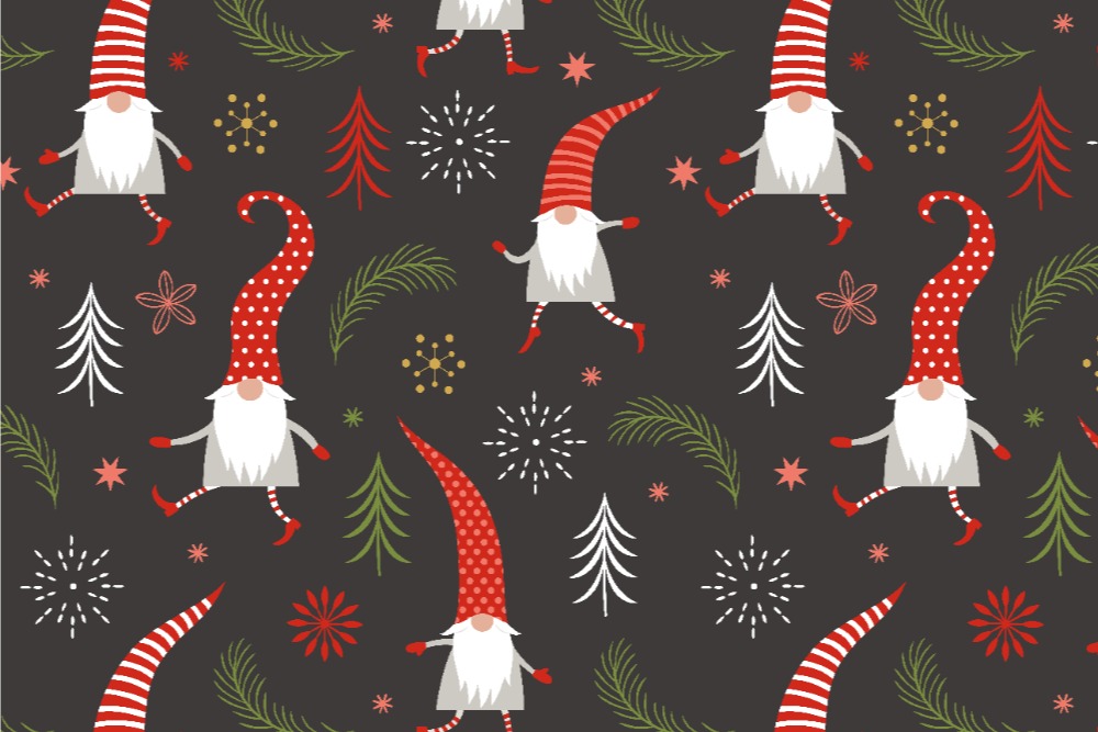 Dekostoff - Weihnachtswichtel