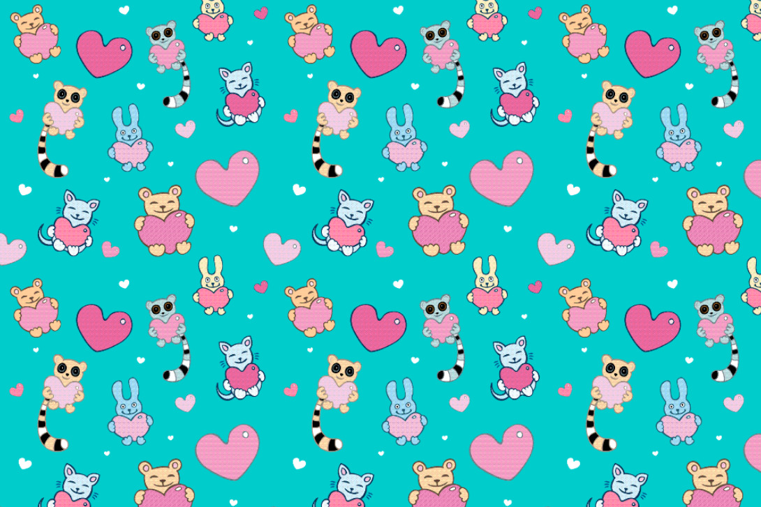 Frottee-Fleece-Stoff - Liebesbotschafter