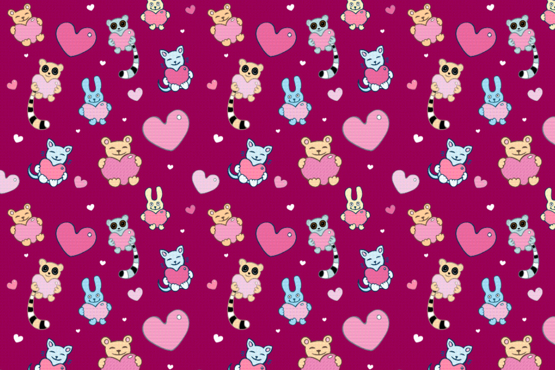 Frottee-Fleece-Stoff - Liebesbotschafter