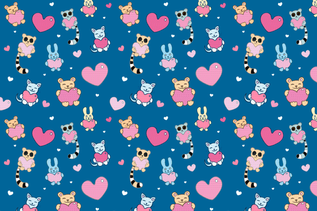 Frottee-Fleece-Stoff - Liebesbotschafter