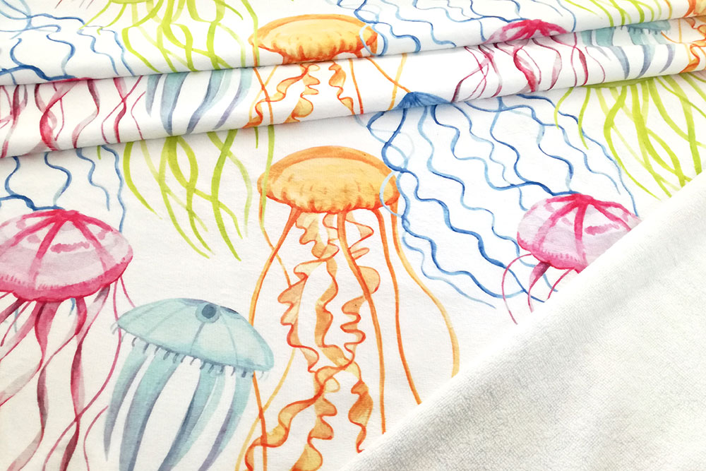 Frottee-Fleece - Quallen