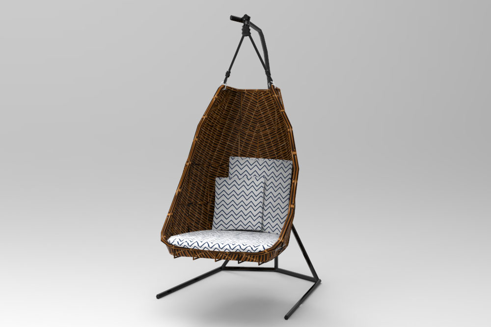 Outdoorstoff Marine-Welt - Zickzack