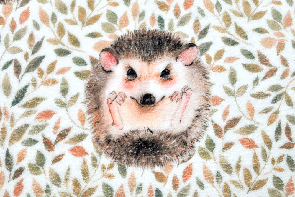 Wellness-Fleece - Igel im Herbst