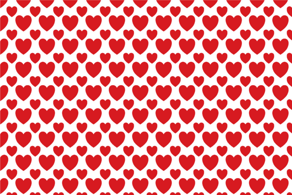 Dekostoff - Herzen groß und klein