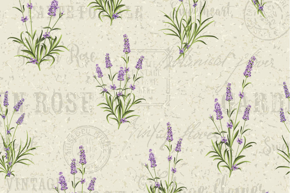 Dekostoff - Lavendel-Vintage