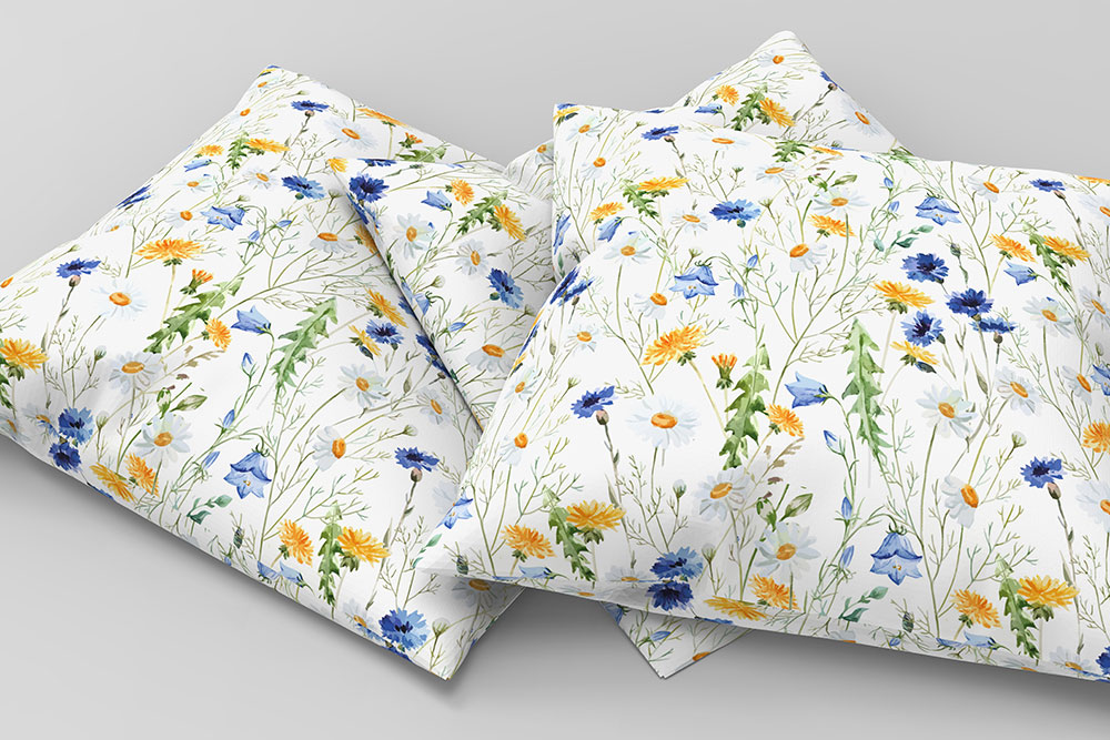 Dekostoff - Margeriten-Wiese