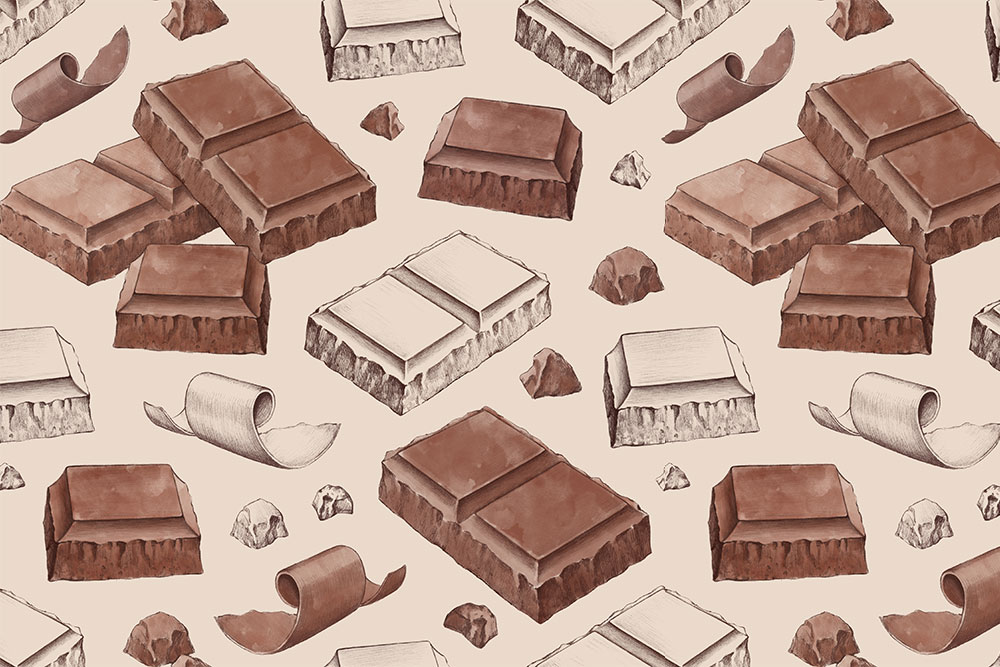 Dekostoff - Schokolade