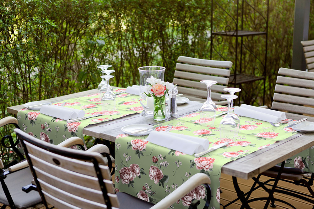 Dekostoff - Rosen-Nostalgie