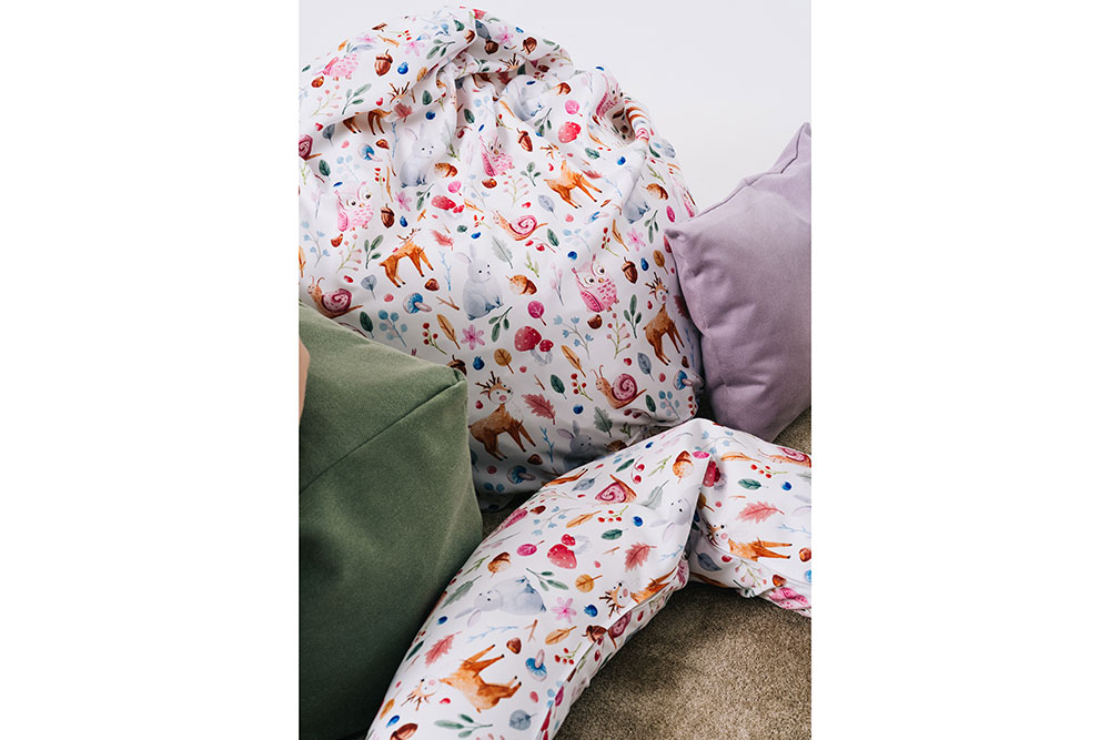 Dekostoff - Waldtier-Aquarell