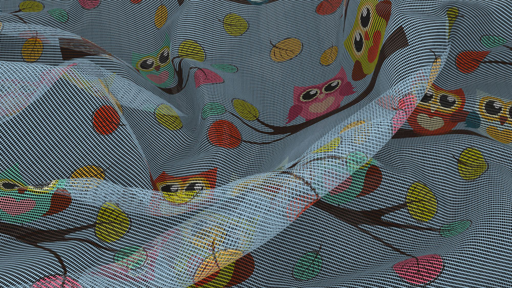 Moskitonetz-Stoff - Kuschel-Eulen