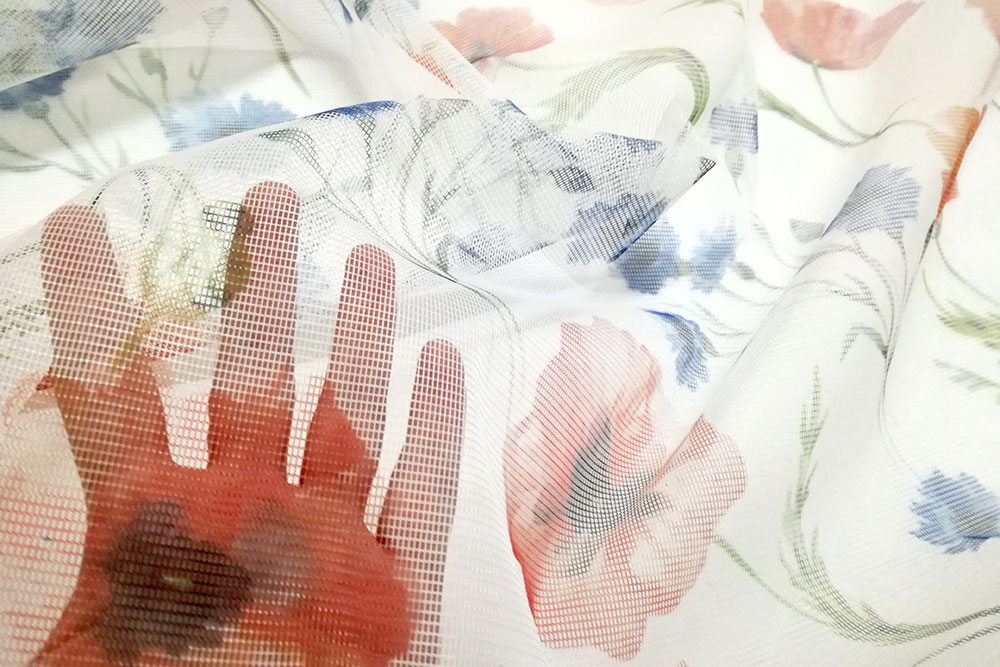 Moskitonetz-Stoff - Mohnblüten-Traum