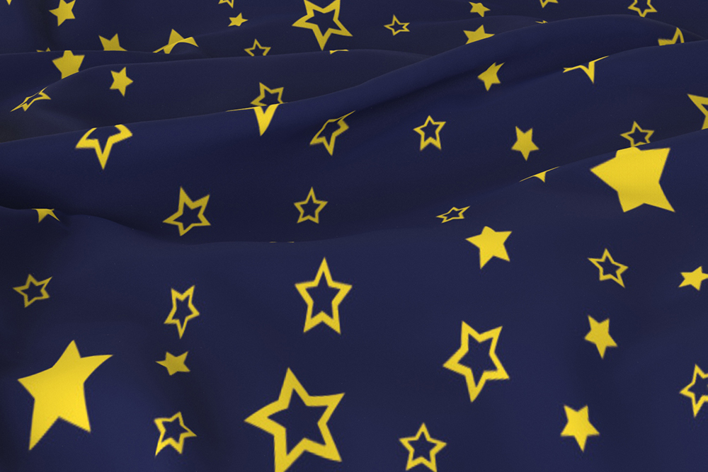 Wärmevorhang-Stoff - Sternchen
