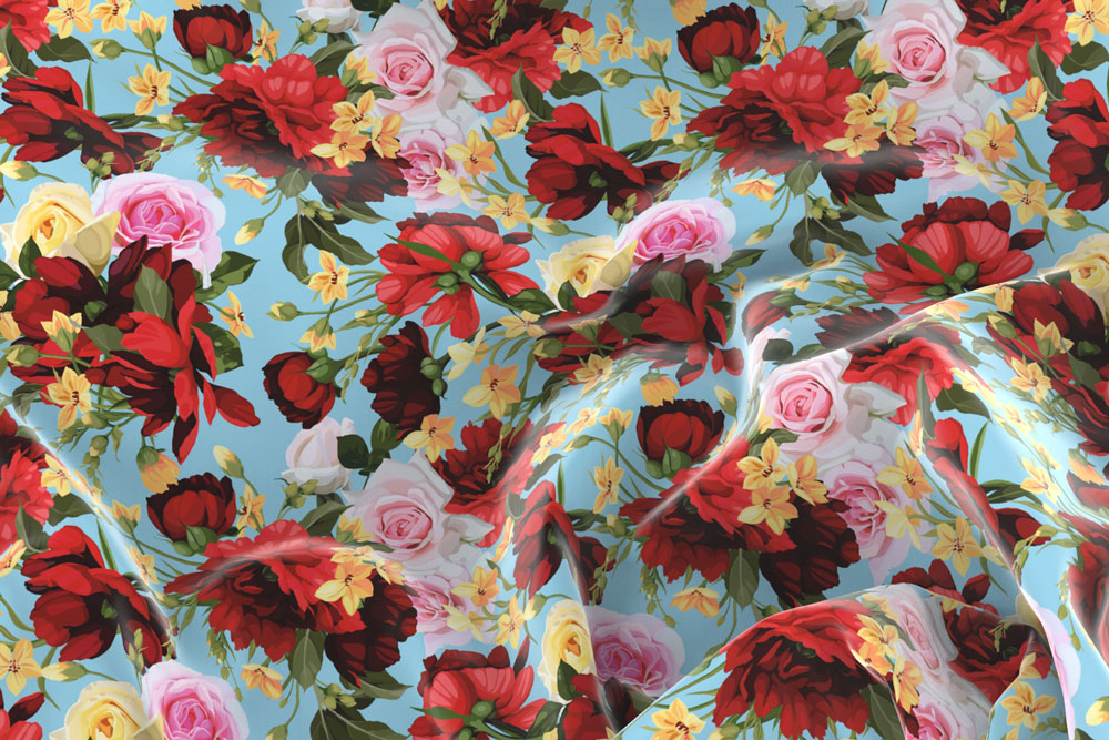 Möbelsamt - Gartenblumen