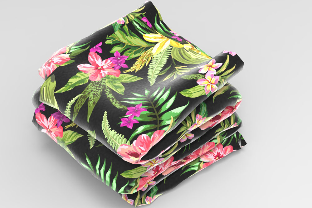 Samt - Tropische Blumen