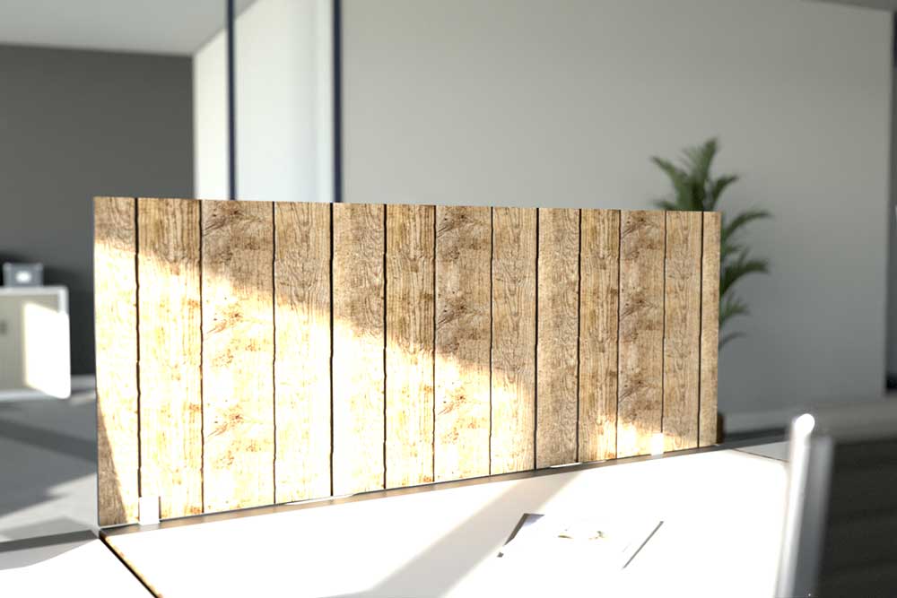 Akustikpaneel Tisch - Holzbretter - 120 x 50 cm - inkl. Befestigung