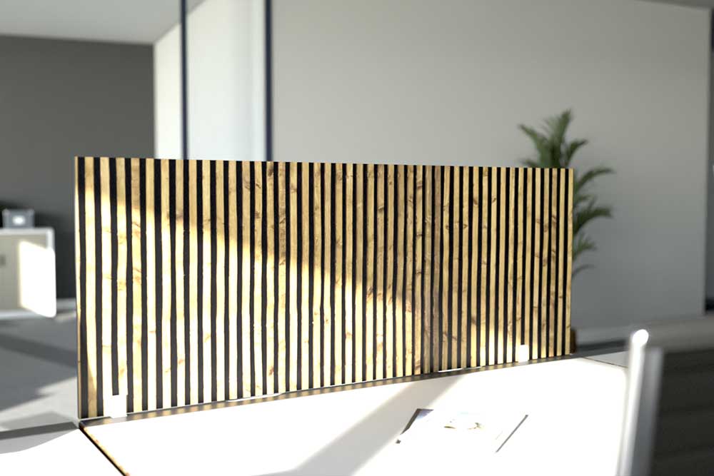 Akustikpaneel Tisch - Holz-Paneele - 120 x 50 cm - inkl. Befestigung