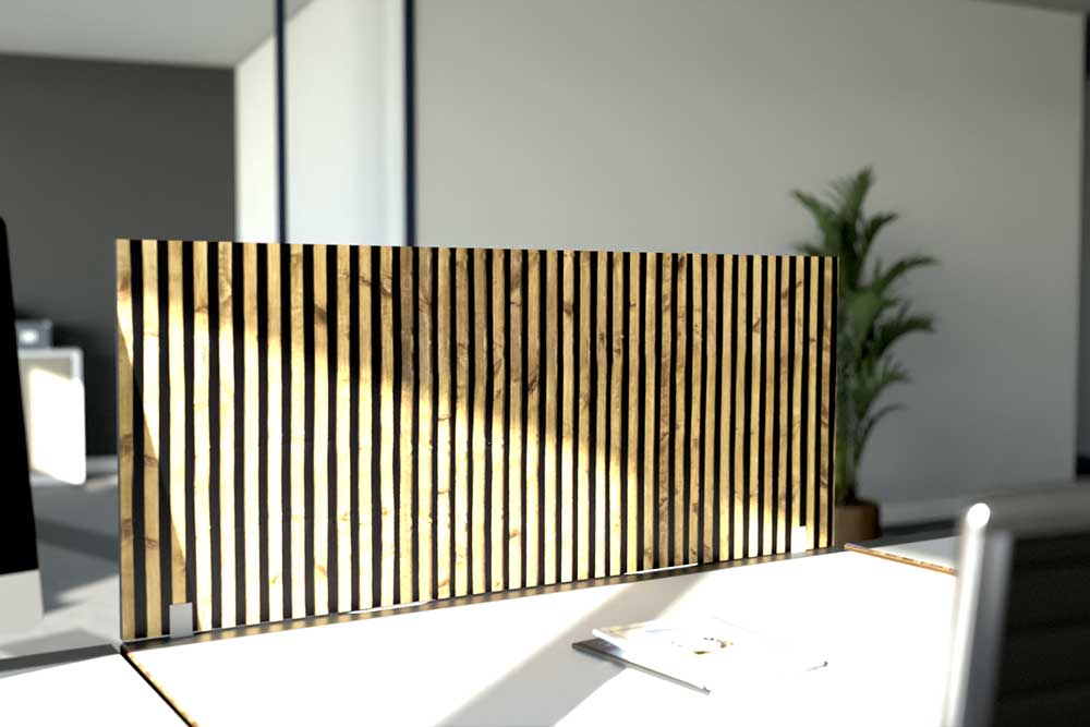 Akustikpaneel Tisch - Holz-Paneele - 160 x 50 cm - inkl. Befestigung