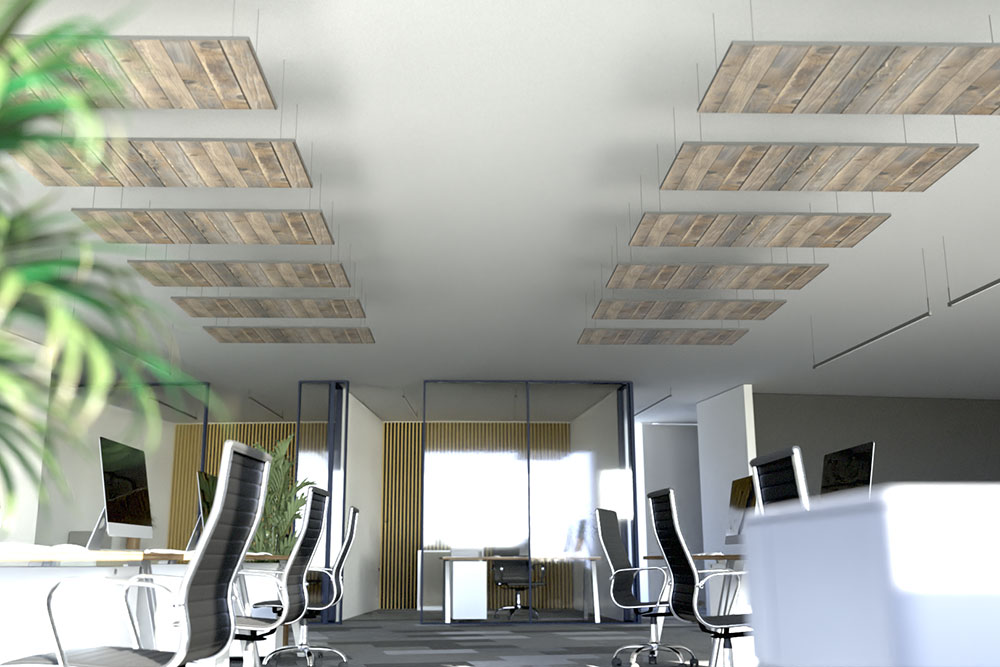 Akustikpaneel Decke - Holz Vintage - 120 x 50 cm - inkl. Befestigung