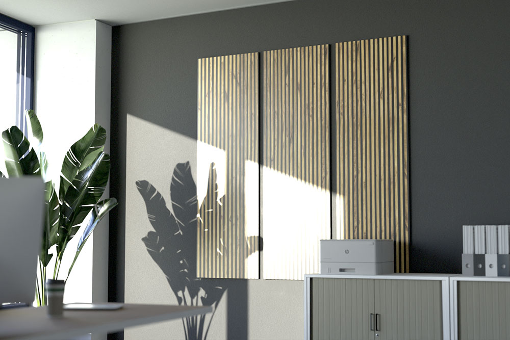 Akustikpaneel Wand - Holz-Paneele - 160 x 50 cm - inkl. Befestigung