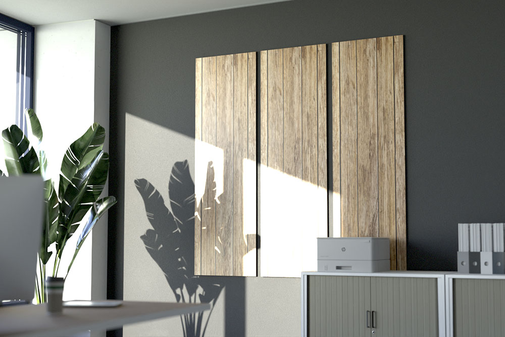 Akustikpaneel Wand - Holzbretter - 160 x 50 cm - inkl. Befestigung