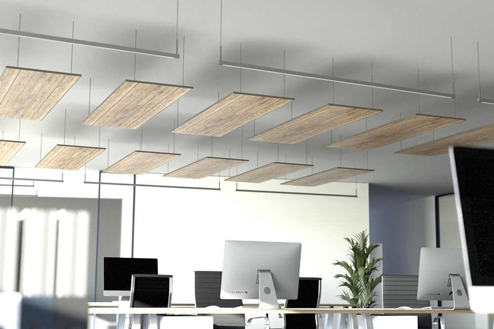 Akustikpaneel Decke - Holzbretter - 160 x 50 cm - inkl. Befestigung