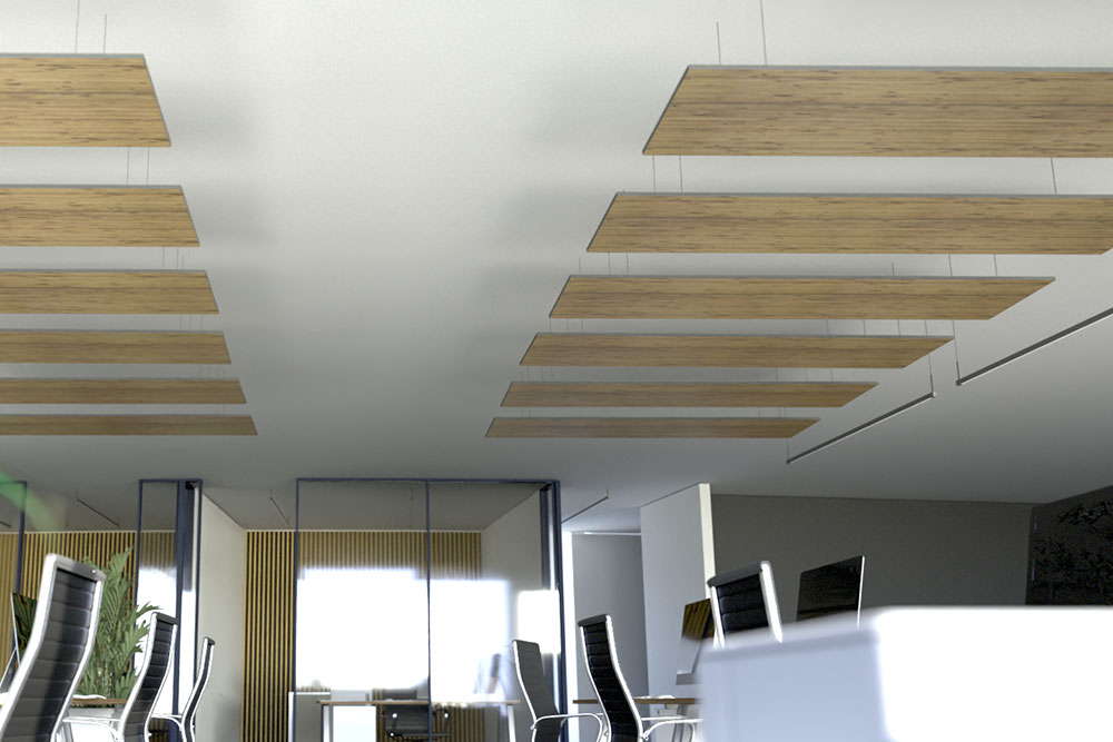 Akustikpaneel Decke - Holz-Paneele - 180 x 70 cm - inkl. Befestigung