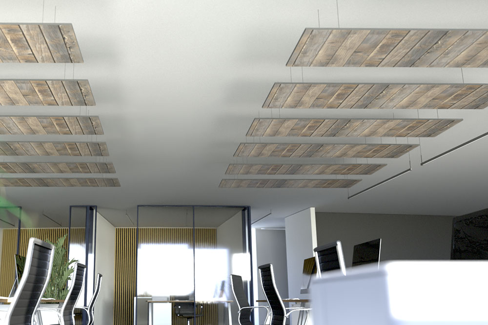 Akustikpaneel Decke - Holz Vintage - 180 x 70 cm - inkl. Befestigung