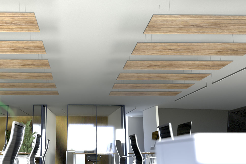 Akustikpaneel Decke - Holzbretter - 180 x 70 cm - inkl. Befestigung