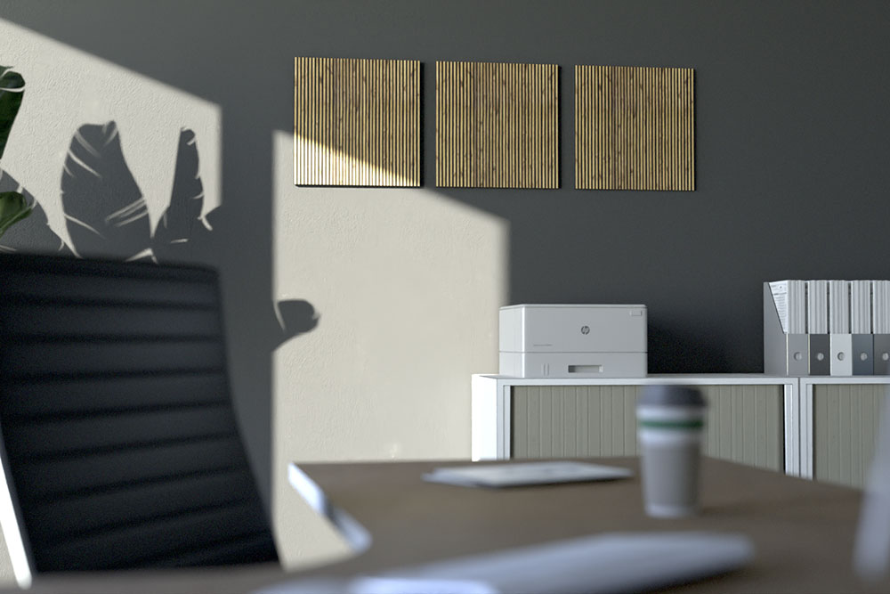 Akustikpaneel Wand - Holz-Paneele - 40 x 40 cm - inkl. Befestigung