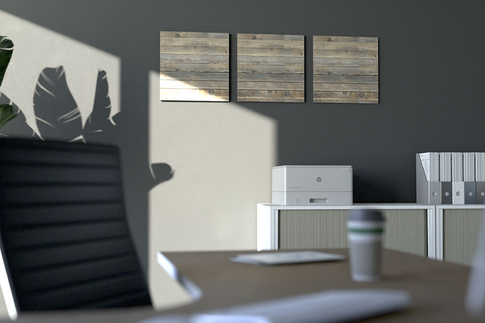 Akustikpaneel Wand - Holz Vintage - 40 x 40 cm - inkl. Befestigung