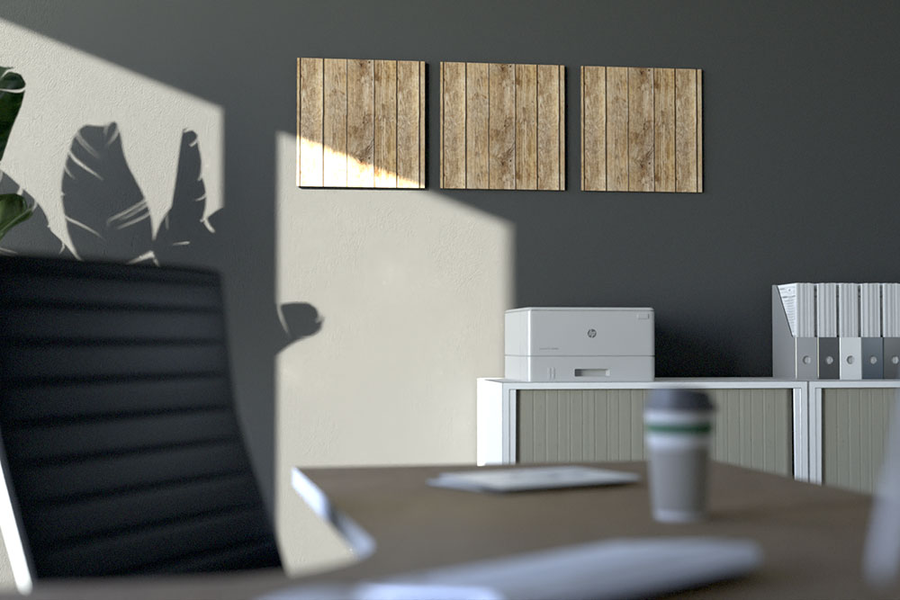 Akustikpaneel Wand - Holzbretter - 40 x 40 cm - inkl. Befestigung