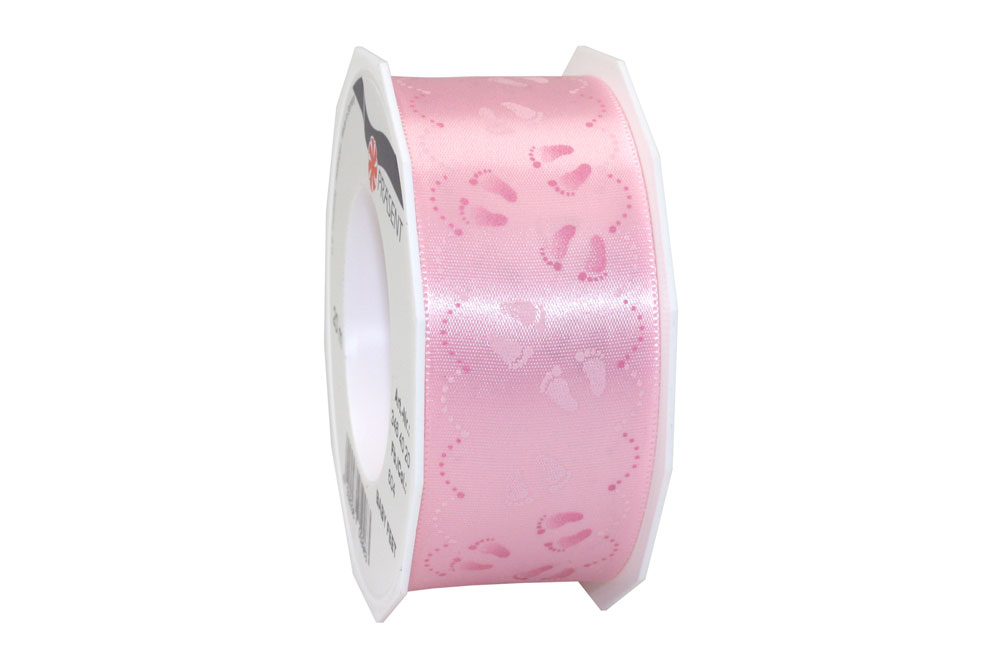 Babyfüße - Band 40 mm - 25 m Rolle - Rosa