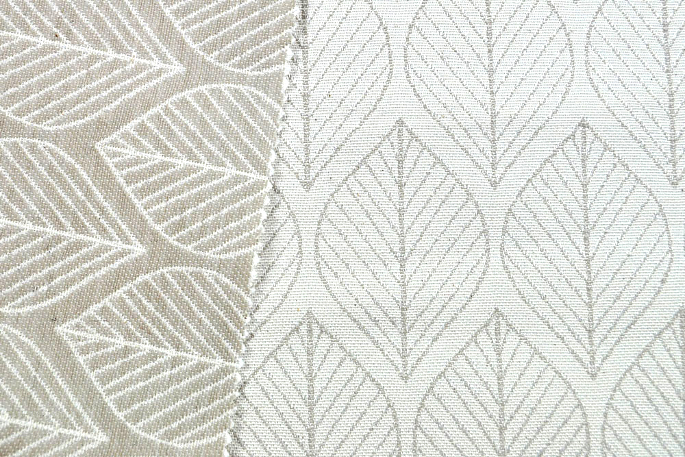 Dekostoff Jacquard - Zeitlose Blätter - Creme/Beige