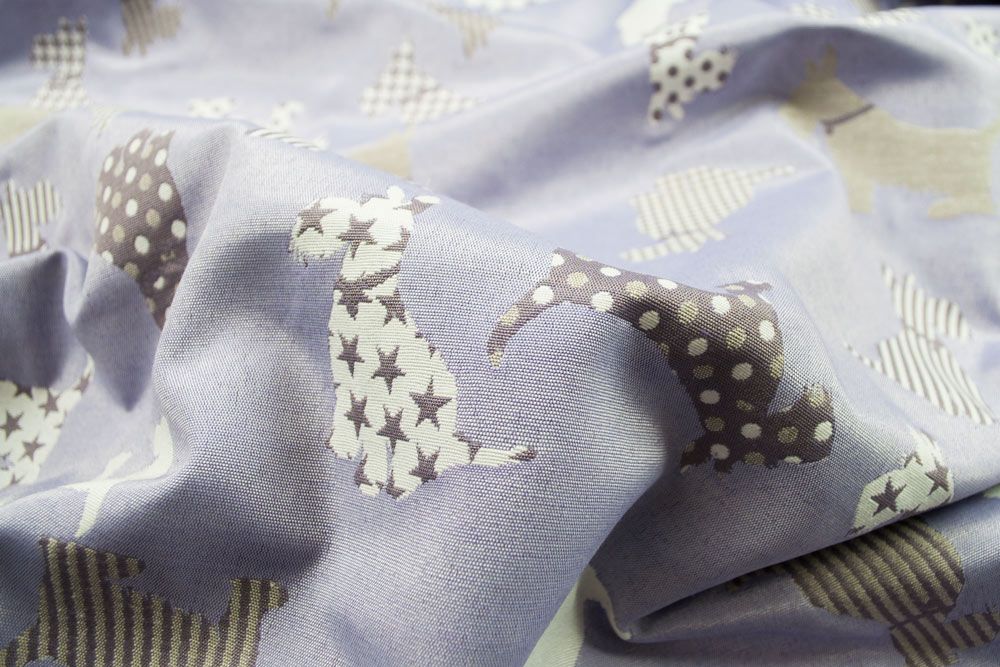 Jacquard Premium - Westhighland Terrier - Lila/Beige