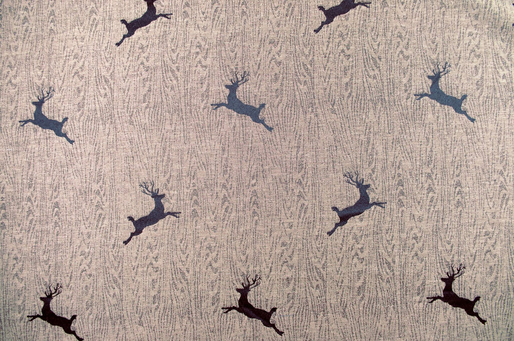 Jacquard Ammergau - Dekostoff - Beige/Dunkelbraun