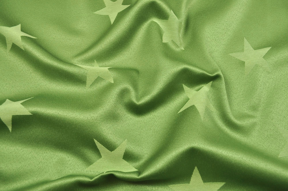 Sternenglanz - Dekostoff Jacquard - Grün/Hellgrün