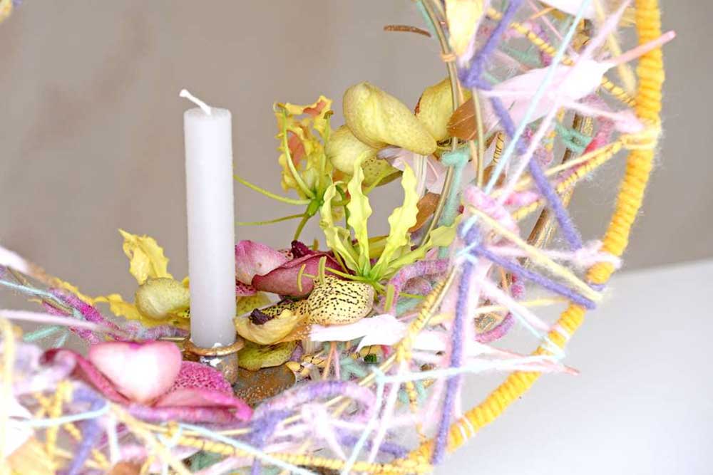 Wollkordel gefilzt - 5 mm - Jute Kern - 55 Meter Rolle