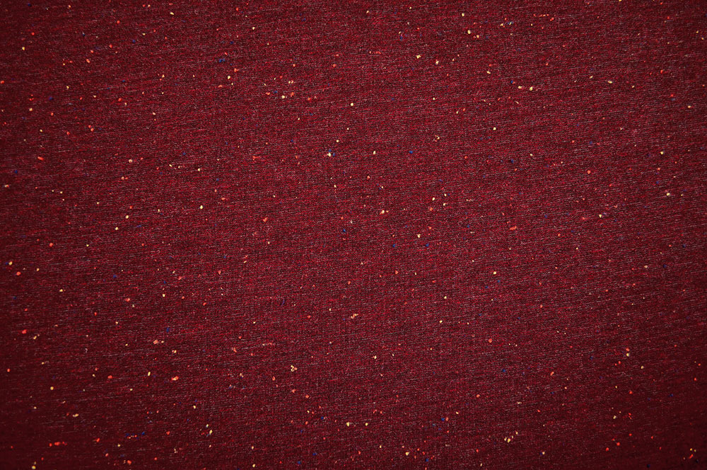 Jersey-Flanell - Sprenkel - Bordeaux/Bunt