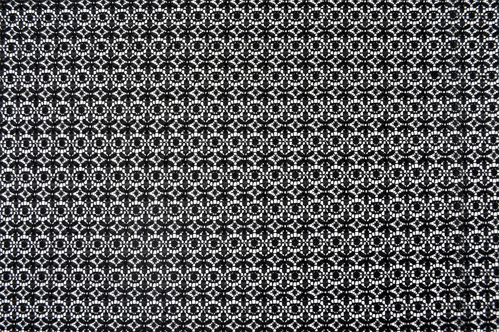 Spitzenstoff deluxe - Ornament - Schwarz