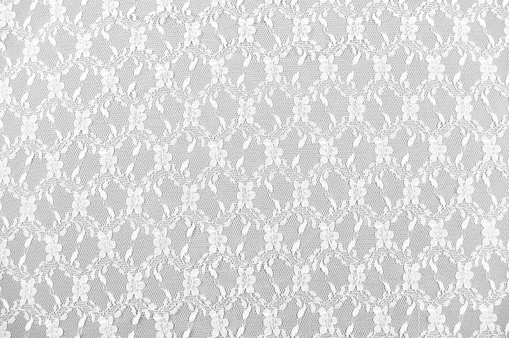 Spitzenstoff - Floral-Ornament - Weiß