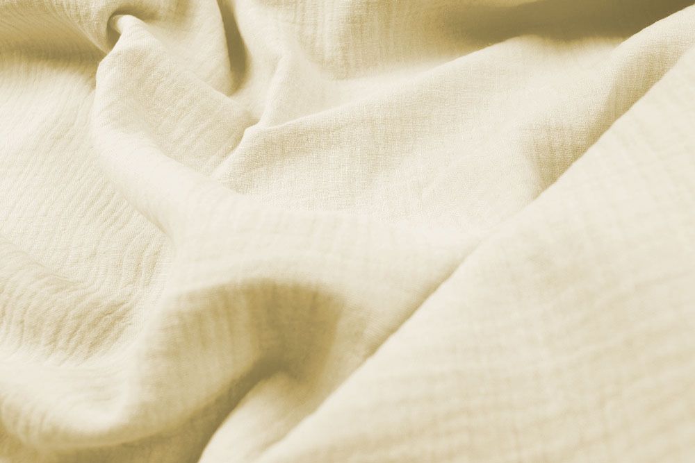 Double Gauze - Uni - Creme - 1,0 Meter