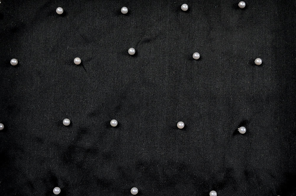 Taft deluxe - Perle - Schwarz