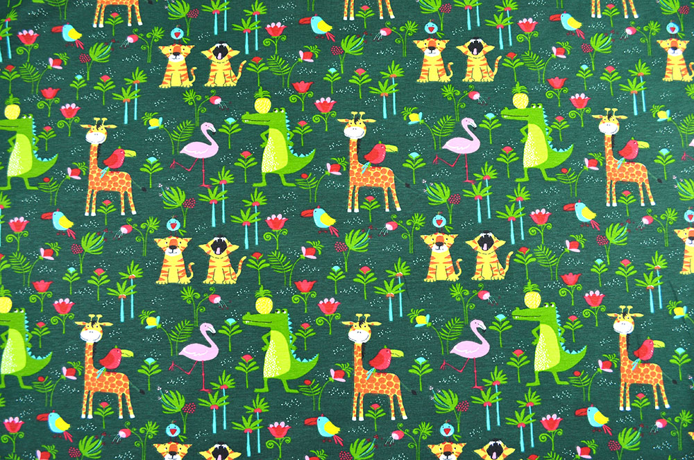 Jungle Playtime - Jersey-Stoff