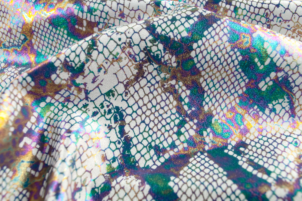 Tanzkleider-Stoff - Regenbogen-Schlange