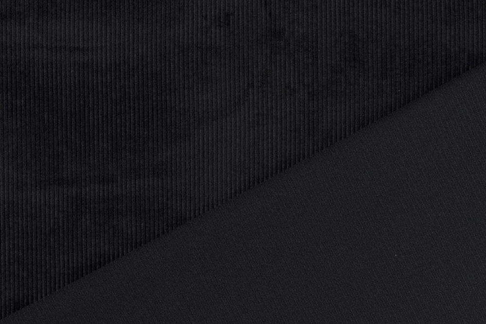 Feinripp-Cordjersey - Uni