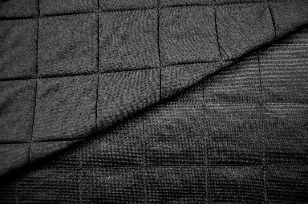 Jacquard-Steppstoff - Maxi Squares - Schwarz